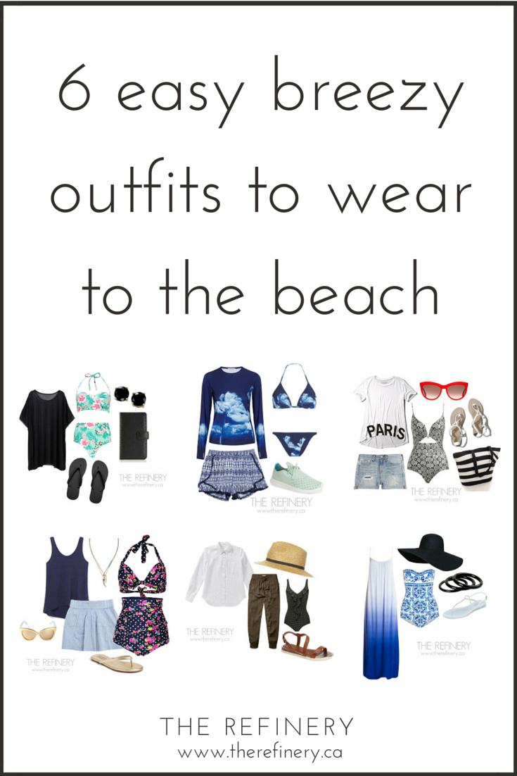 6 easy breezy outfits for those days you don't know what to wear to the beach.